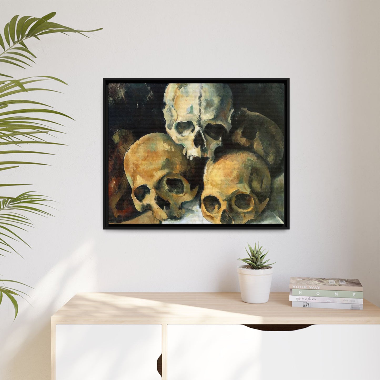 Cézanne, Paul - Pyramid of Skulls (1901) - Matte Canvas, Framed
