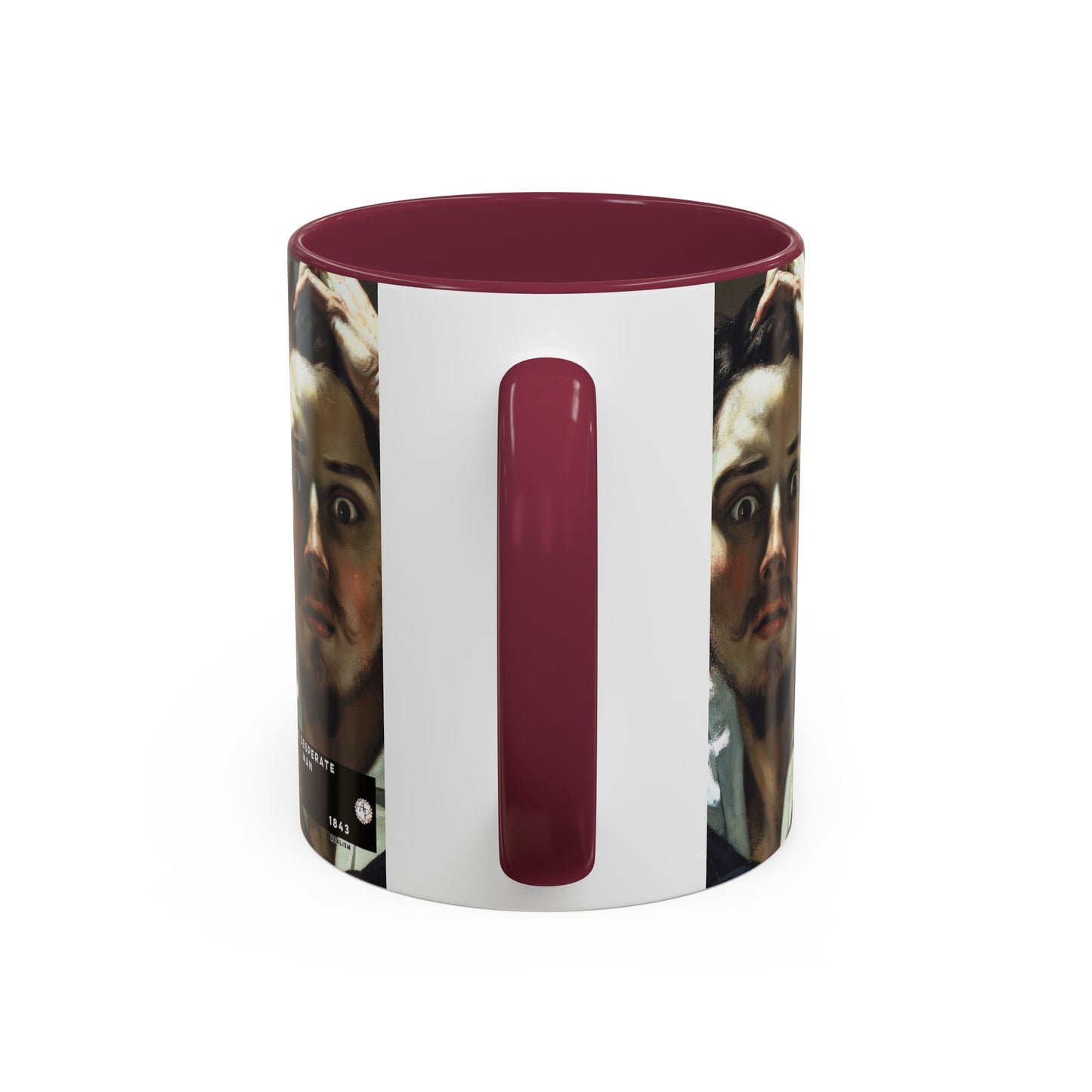 Courbet, Gustave - The Desperate Man (1843) - Colorful Accent Mugs