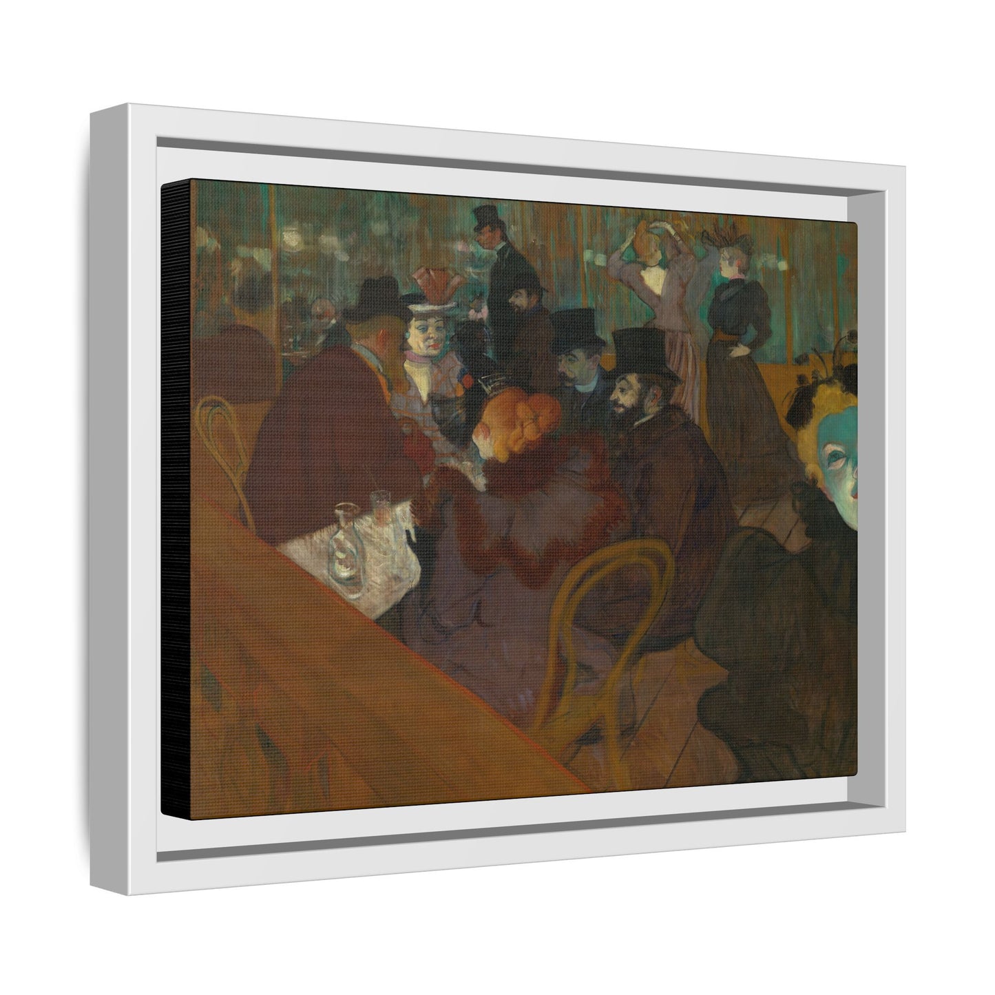 Toulouse-Lautrec, Henri - At the Moulin Rouge (1892) - Matte Canvas, Framed