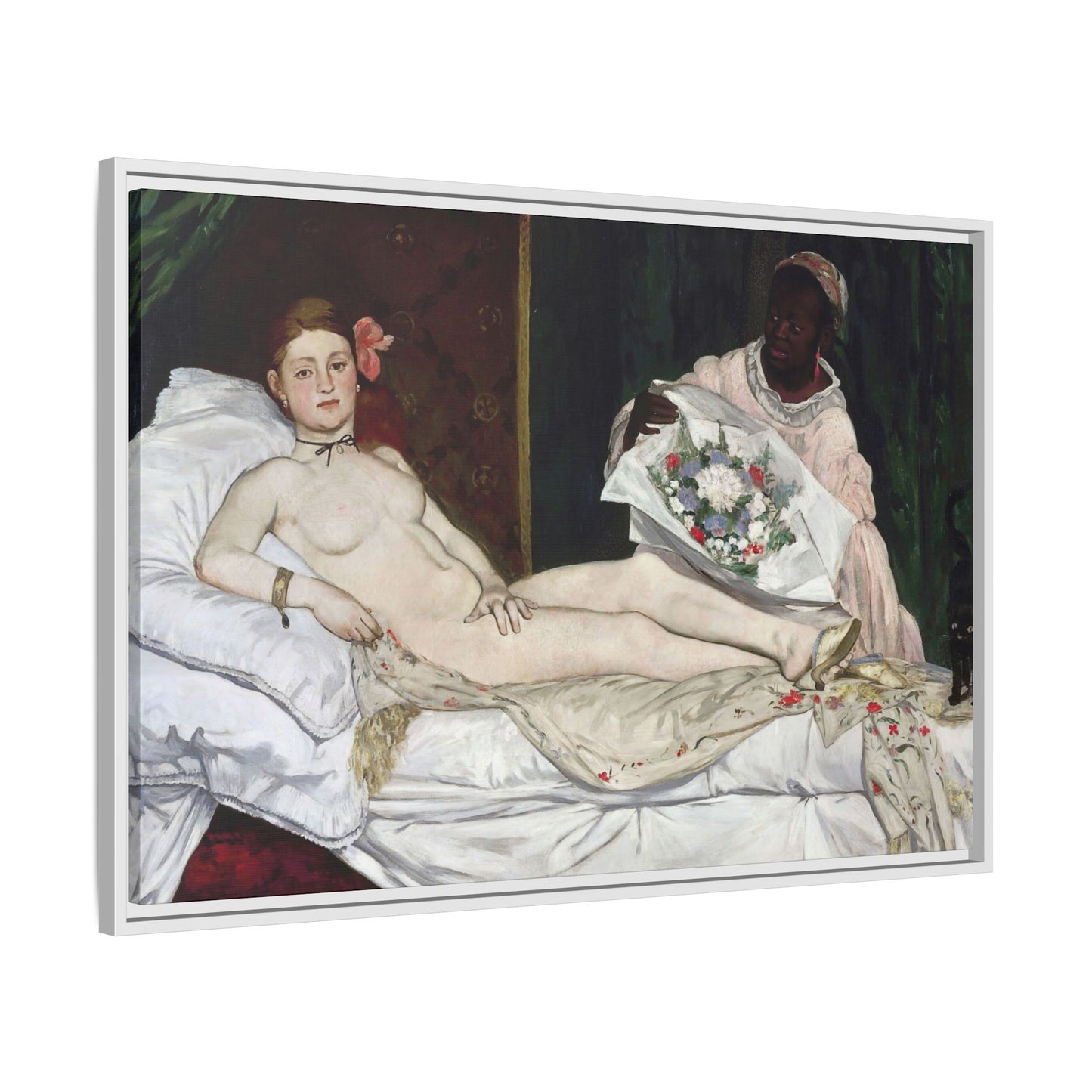Manet, Édouard - Olympia (1870) - Matte Canvas, Framed