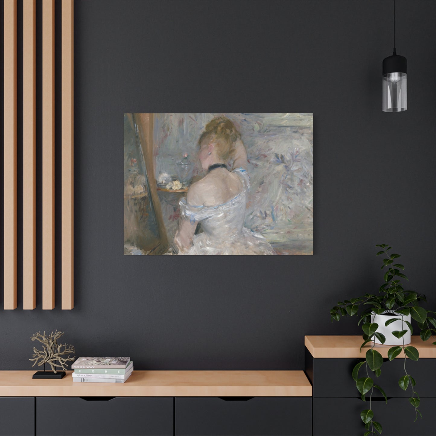 Morisot, Berthe - Woman at Her Toilette (1880) - Canvas Block, unframed