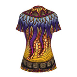 Solar Disc Mandala A - Women's Round Neck T-Shirt - 100% Cotton