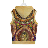 Lion Summer Mandala A Unisex Hooded Vest - 100% Cotton