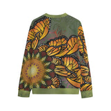 Monarch Butterfly Mandala D  Unisex O-neck Sweatshirt -100% Cotton