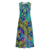 Melek Taus Mandala - Women's Sleeveless Dress With Pockets - 100% Cotton