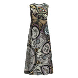 Memento Mori Mandala - Women's Sleeveless Dress With Pockets - 100% Cotton