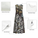 Memento Mori Mandala - Women's Sleeveless Dress With Pockets - 100% Cotton
