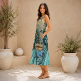 Liberty Mandala - Women's Sleeveless Dress With Pockets - 100% Cotton