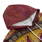 Solar Disc Mandala D Unisex Hooded Vest -100% Cotton