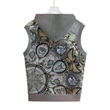 Memento Mori Mandala D Unisex Hooded Vest -100% Cotton