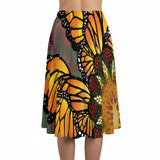 Monarch Butterfly Mandala Maxi Skirt - with Pockets