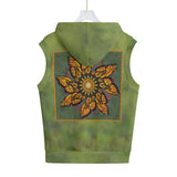 Monarch Butterfly Mandala B Unisex Hooded Vest - 100% Cotton