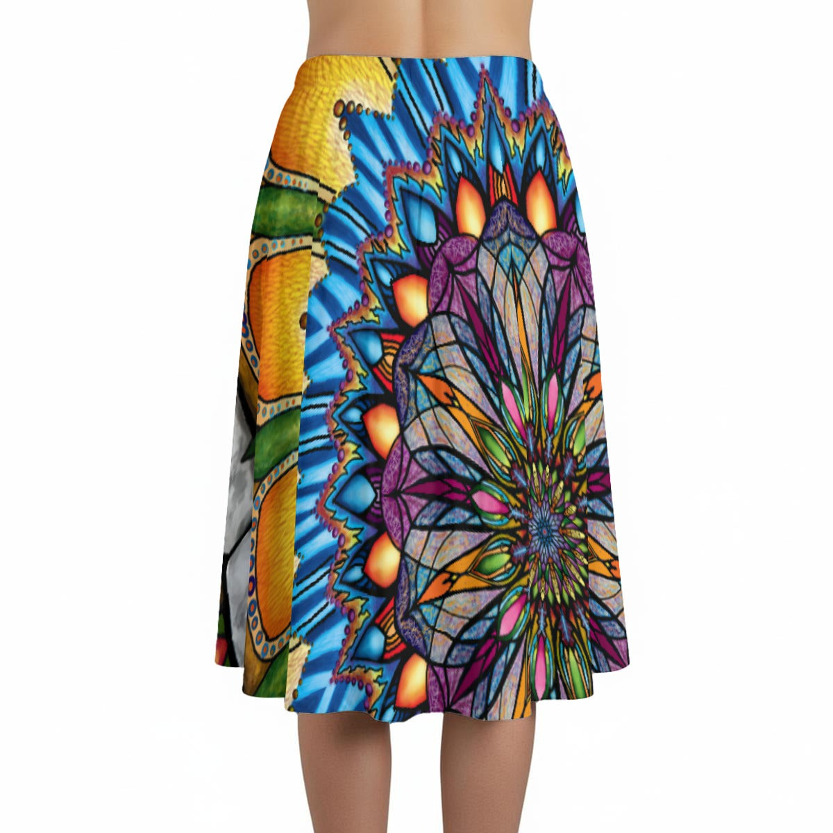 Emerald Arrows Mandala D Maxi Skirt - with Pockets