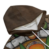 Emerald Arrows Mandala D Unisex Hooded Vest -100% Cotton