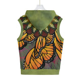 Monarch Butterfly Mandala A Unisex Hooded Vest - 100% Cotton