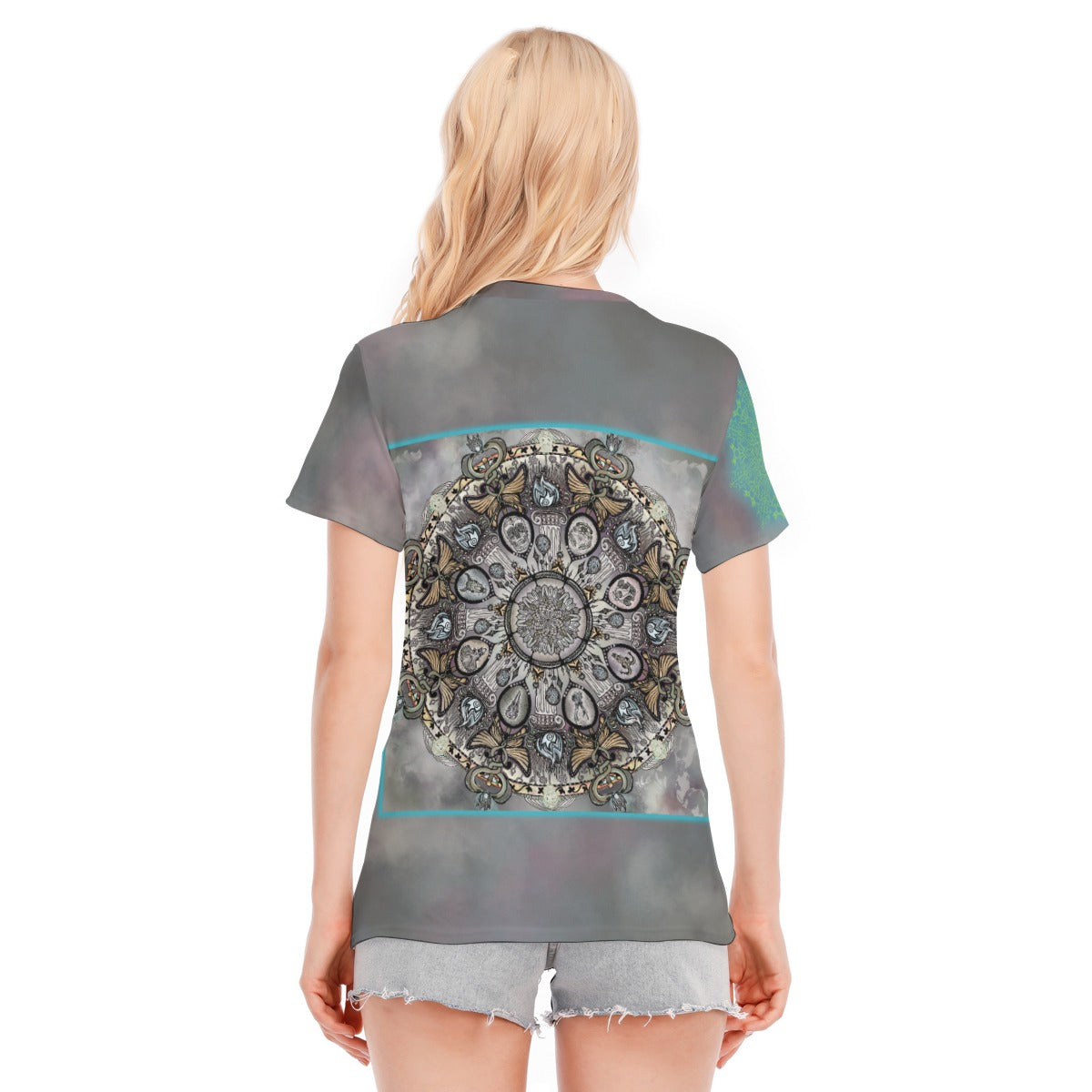 Memento Mori Mandala Women's Round Neck T-Shirt