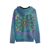 Melek Taus Mandala Unisex Pullover Hoodie - 100% Cotton