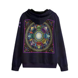 Mystic Jewel Mandala B Unisex Zip Hoodie - 100% Cotton