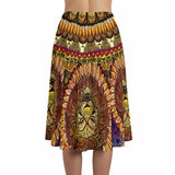 Lion Summer Mandala A Maxi Skirt - with Pockets