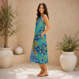 Melek Taus Mandala - Women's Sleeveless Dress With Pockets - 100% Cotton