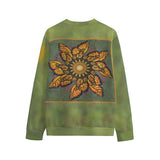 Monarch Butterfly Mandala B  Unisex O-neck Sweatshirt -100% Cotton