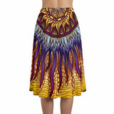 Solar Disc Mandala - Women's Long Maxi Skirt With Pockets