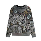 Memento Mori Mandala D Unisex Zip Hoodie - 100% Cotton