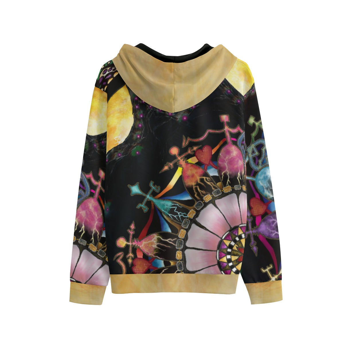 Obsidian Grandmothers Mandala D Unisex Pullover Hoodie - 100% Cotton