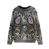 Memento Mori Mandala A Unisex Zip Hoodie - 100% Cotton