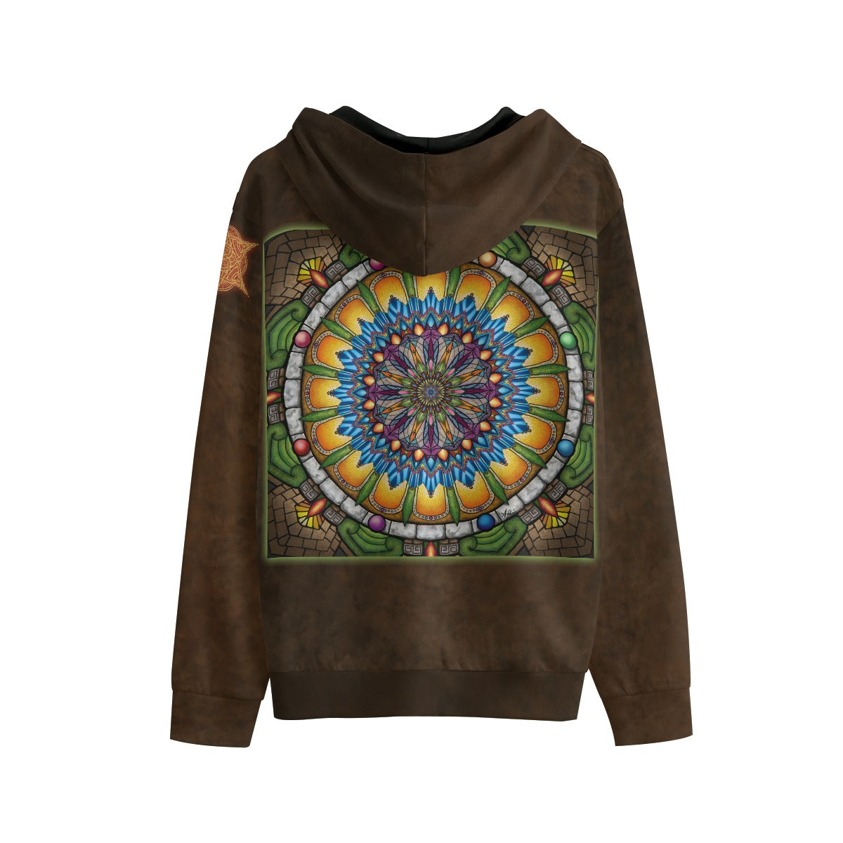 Emerald Arrows Mandala Unisex Pullover Hoodie - 100% Cotton
