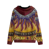Solar Disc Mandala A Unisex Zip Hoodie - 100% Cotton