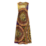 Lion Summer Mandala - Women's Sleeveless Dress With Pockets - 100% Cotton