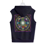 Mystic Jewel Mandala B Unisex Hooded Vest -100% Cotton