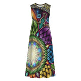 Mystic Jewel Mandala - Women's Sleeveless Dress With Pockets - 100% Cotton
