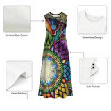 Mystic Jewel Mandala - Women's Sleeveless Dress With Pockets - 100% Cotton