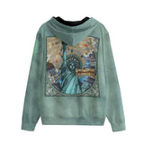 Liberty Mandala B Unisex Zip Hoodie - 100% Cotton