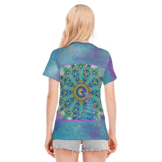 Melek Taus Mandala Women's Round Neck T-Shirt