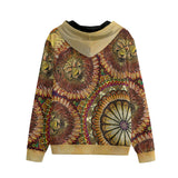 Lion Summer Mandala D Unisex Zip Hoodie - 100% Cotton