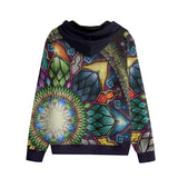 Mystic Jewel Mandala D Unisex Zip Hoodie - 100% Cotton