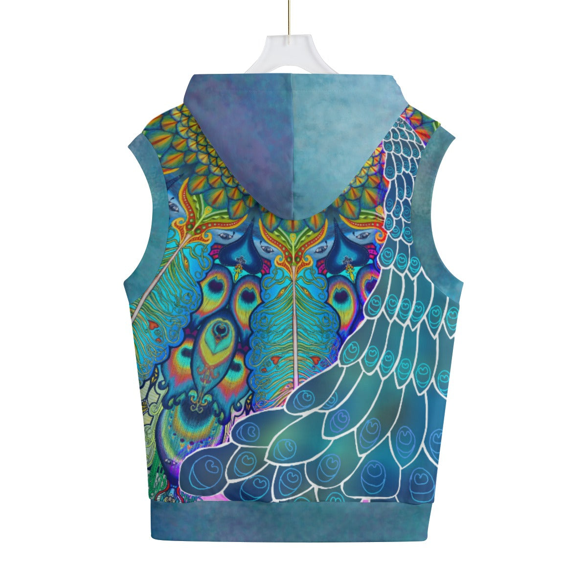 Melek Taus Mandala A Unisex Hooded Vest - 100% Cotton