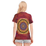 Solar Disc Mandala Women's Round Neck T-Shirt