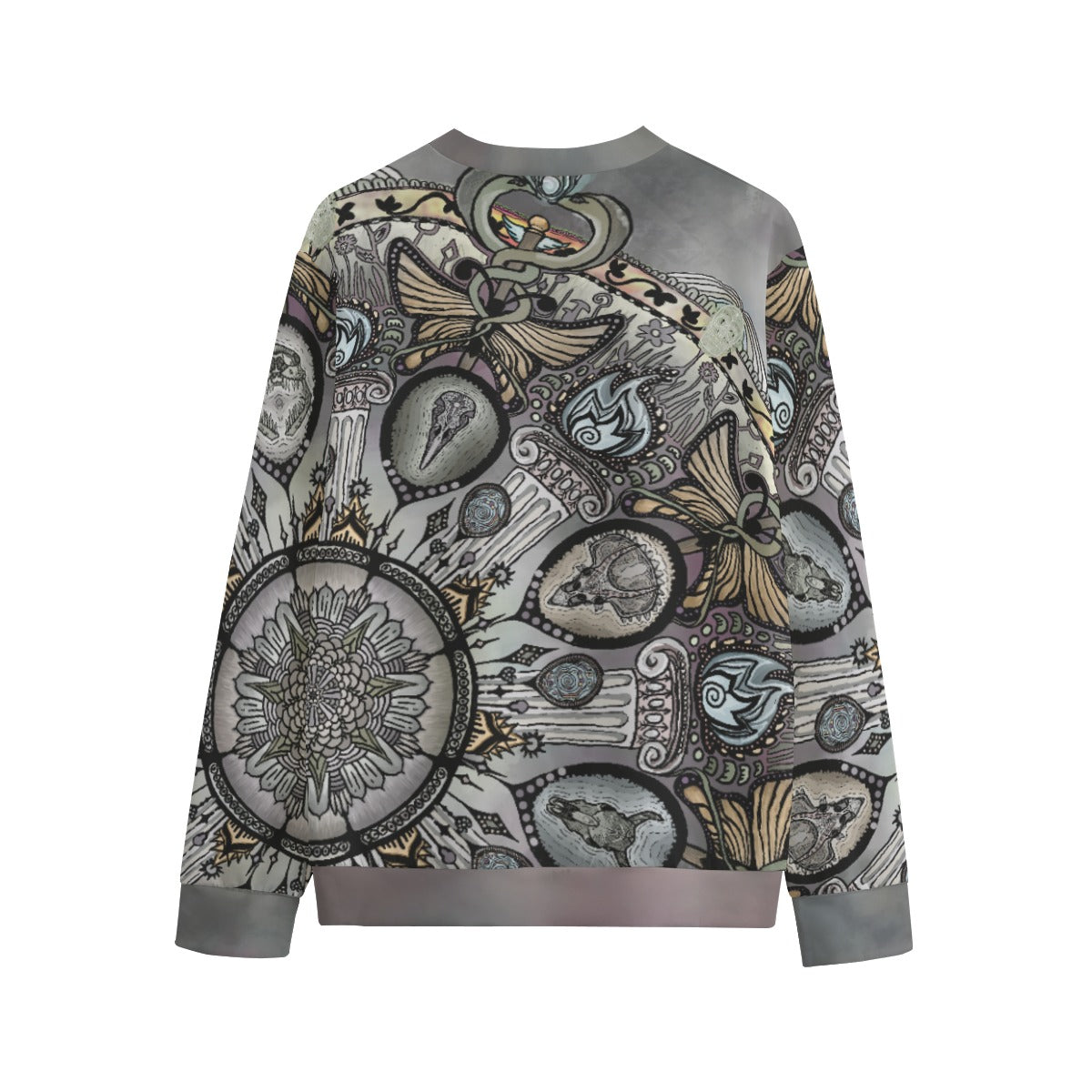 Memento Mori Mandala D Unisex O-neck Sweatshirt -100% Cotton