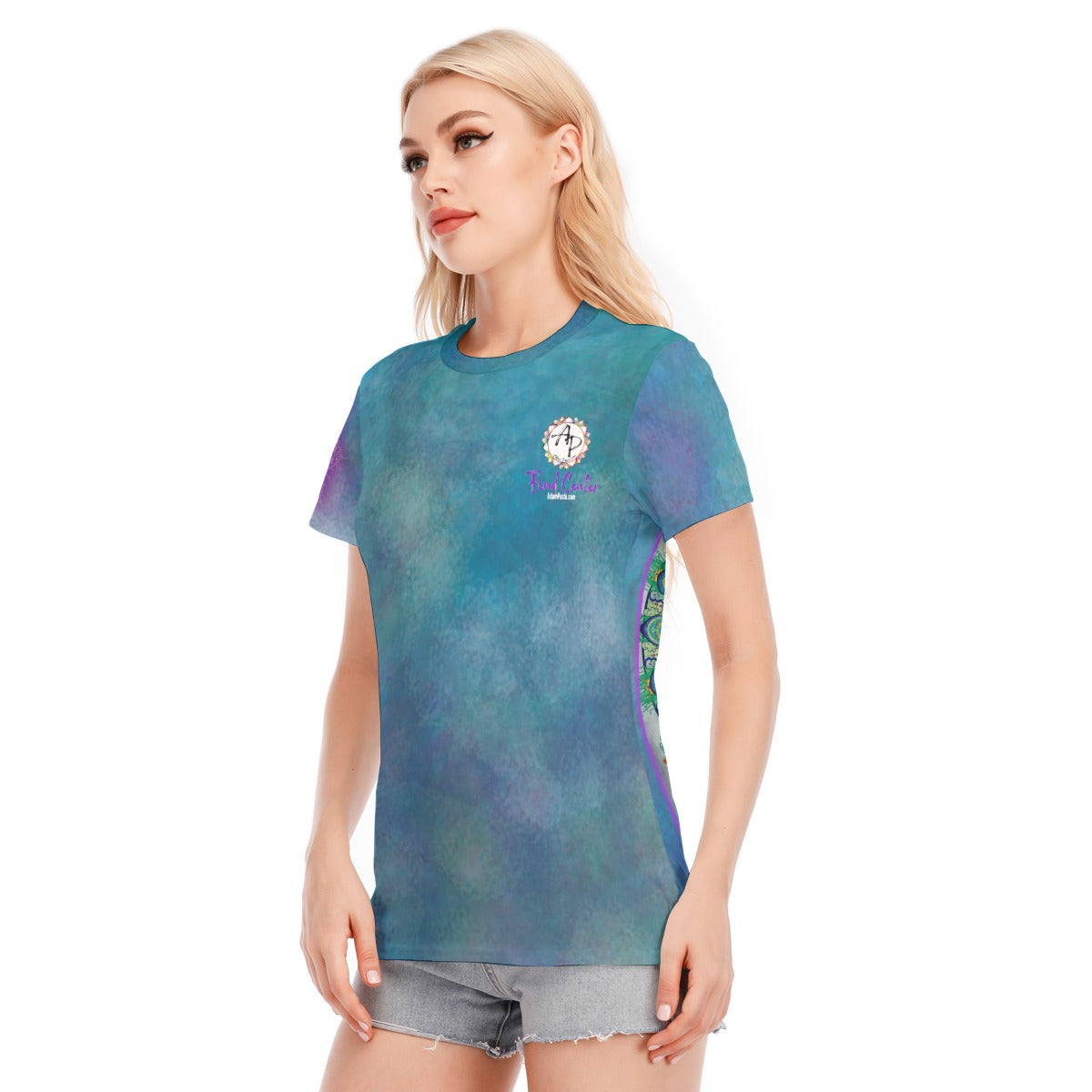 Melek Taus Mandala Women's Round Neck T-Shirt
