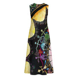 Obsidian Grandmothers Mandala - Women's Sleeveless Dress With Pockets - 100% Cotton