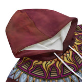 Solar Disc Mandala A Unisex Hooded Vest - 100% Cotton