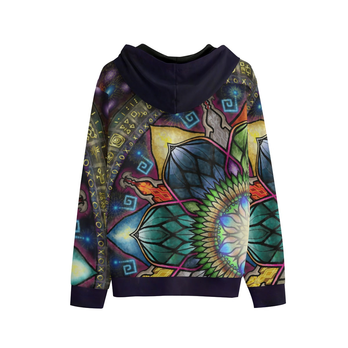 Mystic Jewel Mandala D Unisex Pullover Hoodie - 100% Cotton