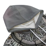 Memento Mori Mandala A Unisex Hooded Vest - 100% Cotton