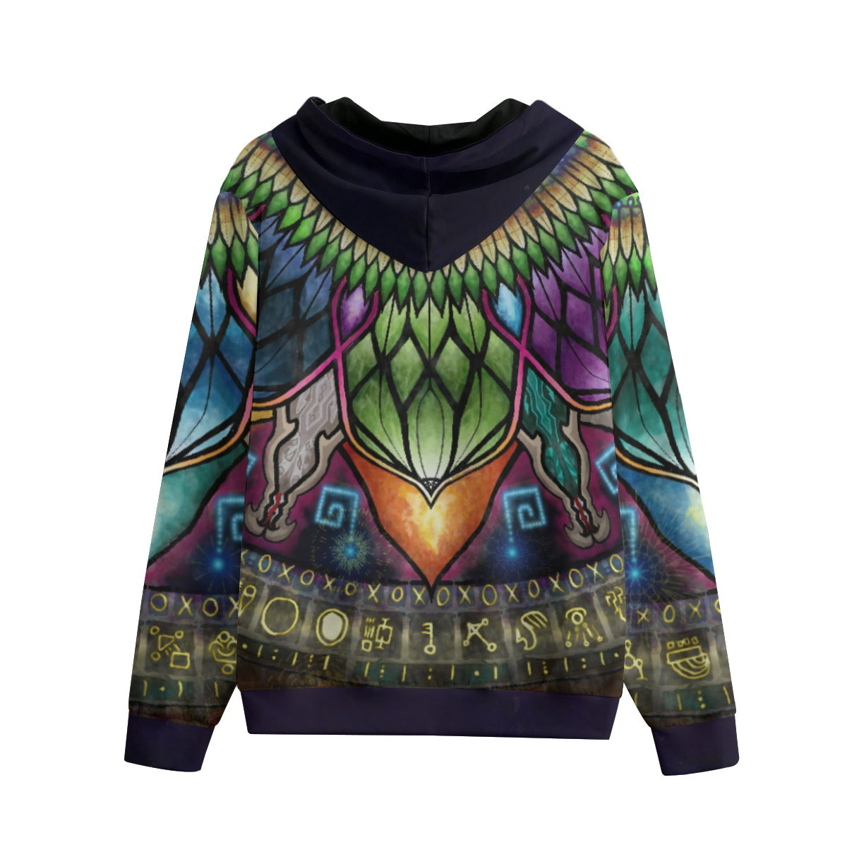 Mystic Jewel Mandala A Unisex Zip Hoodie - 100% Cotton