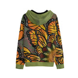 Monarch Butterlfy Mandala D Unisex Pullover Hoodie - 100% Cotton