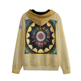 Obsidian Grandmothers Mandala B Unisex Zip Hoodie - 100% Cotton